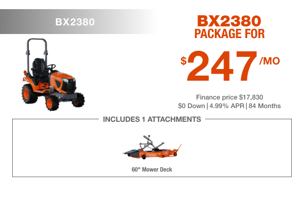 BX2380 Package - Jividen's Farm Equipment